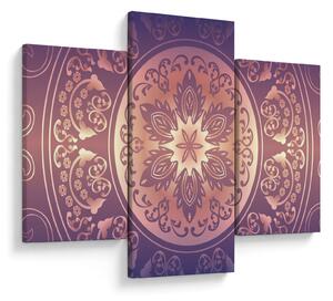 Tablou - Mandala pe gradient violet (90x60 cm)