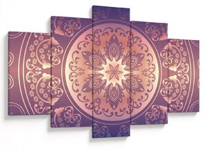 Tablou - Mandala pe gradient violet (150x105 cm)