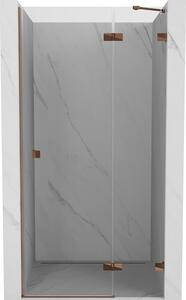 Mexen Lunar, ușă de duș cu balamale pe dreapta 70 cm, sticlă transparentă de 8 mm, profil auriu-roz, 834-070-000-60-00-P