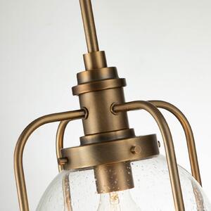 Quintiesse Tricocent lampă suspendată alamă/transparent 1s., reglabil, Auriu / Alamă, Camera de zi / sufragerie, Metal