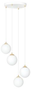 Emibig Royal lampă suspendată 4x10 W alb-auriu 1244/4