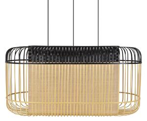 Forestier Bamboo oval XL pendul negru/natural, reglabil, Negru, Camera de zi / sufragerie, Bamboo, Design