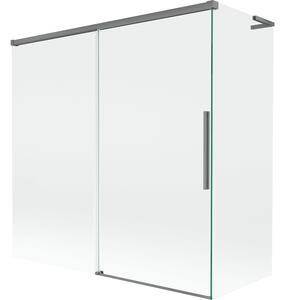 Mexen Rox, paravan de cadă cu 2 aripi, model L, 160 + 70 x 150 cm, sticlă transparentă de 8 mm, profil grafit, 8C9L-160-070-95-00
