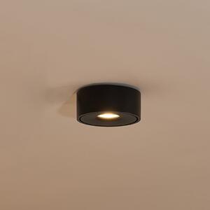 Arcchio Plafonieră LED Rotari, negru, metal, Ø 12 cm, reglabil, Negru, Camera de zi / sufragerie, Metal, Modern