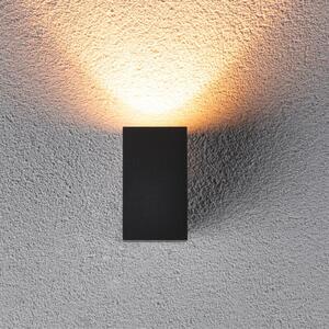 Paulmann Flame LED lampă de perete pentru exterior, negru, Negru, Metal, Perete unghiular