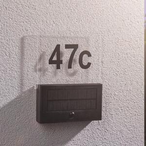 Paulmann Neda lampă LED solară de număr casă, Negru, Plastic