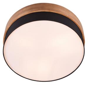 Trio Lighting Plafonieră Seasons lemn/negru Ø 50 cm, reglabil, Lemn, Camera de zi / sufragerie, Lemn