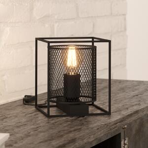 EGLO Catterick lampă de masă, neagră, abajur tip cușcă, Negru, Camera de zi / sufragerie, Metal, Modern