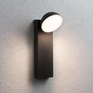 Paulmann Puka LED în aer liber cu lumină de perete, Negru, Metal, Modern