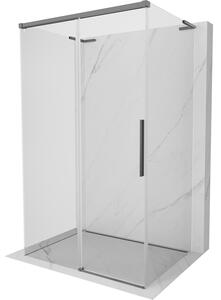 Mexen Rox-3SL, cabină de duș extensibilă cu 3 pereți 105 x 70 cm, sticlă transparentă de 8 mm, profil grafit, 8C2L-105-070-95-00-3S