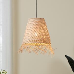 EGLO Aycliffe lampă suspendată abajur din ratan Ø 30 cm, reglabil, Lemn, Camera de zi / sufragerie, Lemn, Casă de țară / Rustic