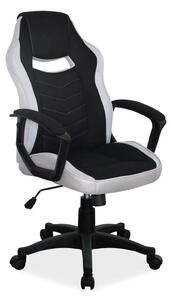Scaun birou CAMARO, negru/gri, stofă, 59x49x106 cm
