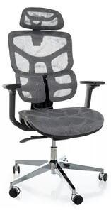 Scaun birou EQ-1, gri, plasă, 71x48x112 cm