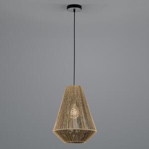 HELL Lampă suspendată din hârtie, maro, Ø 33 cm, reglabil, Maro / Rugină, Camera de zi / sufragerie, Hârtie / Carton, Scandinavă