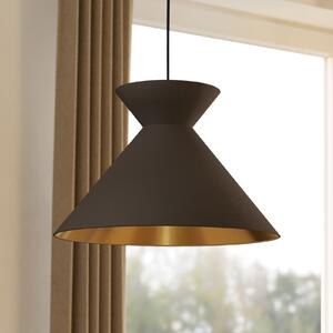 EGLO Lampă suspendată Nastasia cappuccino/aur 1 lumină, reglabil, Maro / Rugină, Camera de zi / sufragerie, Metal, Modern