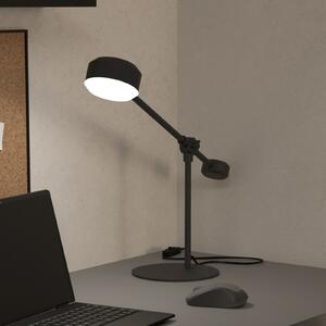 EGLO Lampă de masă cu LED Clavellina, negru, înclinabilă, Negru, Camera de zi / sufragerie, Metal, Modern