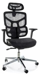 Scaun birou EQ-1, negru, plasă, 71x48x112 cm