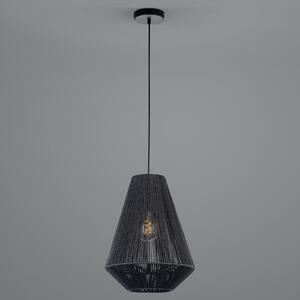 HELL Lampă suspendată din hârtie, negru, Ø 33 cm, reglabil, Negru, Camera de zi / sufragerie, Hârtie / Carton, Scandinavă
