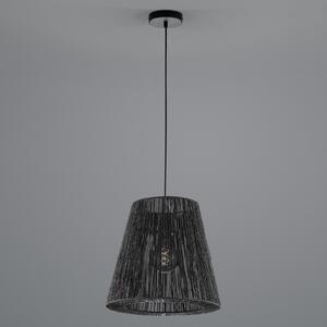 HELL Lampă suspendată din hârtie, negru, Ø 38 cm, reglabil, Negru, Camera de zi / sufragerie, Hârtie / Carton, Scandinavă