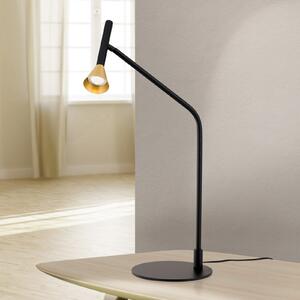 ORION Lampă de masă LED Odeon, neagră, pivotantă, Negru, dormitor, Metal, Modern