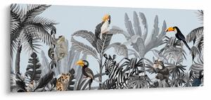 Tablou - Animale în pădurea tropicală (120x50 cm)