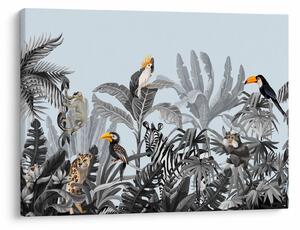 Tablou - Animale în pădurea tropicală (70x50 cm)