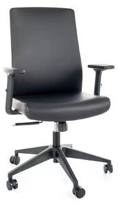 Scaun birou Q-085, negru, piele ecologică, 64x44x100 cm