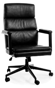 Scaun birou Q-090, negru, piele ecologică, 62x48x106 cm
