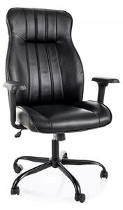 Scaun birou Q-093, negru, piele ecologică, 69x47x112 cm