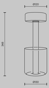 Maytoni MOD229TL-L3B3K1 - Lampă LED portabilă reglabilă 3W/5V negru/clar