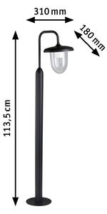 Paulmann Lumina de drum Vintario, reglabil, Negru, Metal