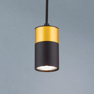 ORION Martini lampă suspendată negru/aurie, reglabil, Negru, Camera de zi / sufragerie, Metal, Modern