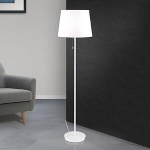 ORION Lampă de podea din material textil Ludwig, alb, Alb, Camera de zi / sufragerie, Metal, Modern