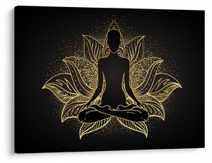 Tablou - Silueta într-o floare de lotus (70x50 cm)