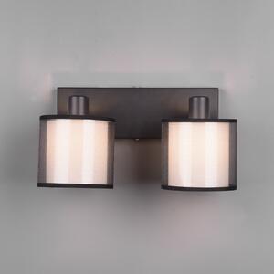 Trio Lighting Spot de plafon Burton, alungit, cu două lumini, reglabil, Negru, Camera de zi / sufragerie, Metal