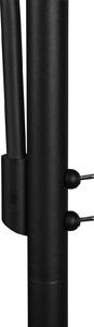 Trio Lighting Lampă de podea Burton cu lumină lectură, Negru, Camera de zi / sufragerie, Metal, Umbrelă în picioare