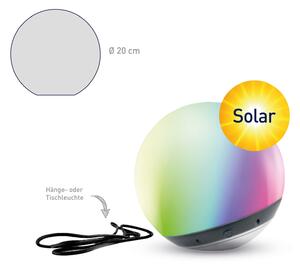 Tint Glob LED Pendula Solar, IP44, alb, CCT, RGB, reglabil, Alb, Plastic