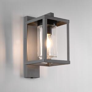 Trio Lighting Aplică de exterior Lunga cu senzor crepuscular, Negru, Metal, Modern