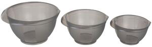 Set bol plastic pentru mixare, 3 piese, gri, Cindy