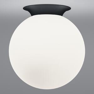 HELL Plafonieră Blob, abajur globular din sticlă opală, Ø 30 cm, reglabil, Negru, Camera de zi / sufragerie, Sticlă, Modern, glob