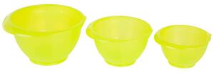 Set bol plastic pentru mixare, 3 piese, verde, Cindy