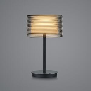 BANKAMP Grand Groove lampă de masă LED, reglabil, Gri, Camera de zi / sufragerie, Metal, Modern