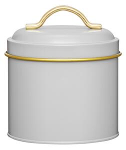 Cutie depozitare cu capac 750ml, metalica, gri, Royal