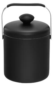 Galeata gheata cu capac, maner si cleste 1.3L, negru, Ice