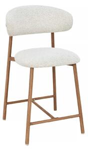 Scaun bar ELTON H-2, bej deschis/stejar, stofă/metal, 43x45x91 cm