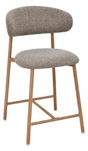 Scaun bar ELTON H-2, cappuccino/stejar, stofă/metal, 43x45x91 cm