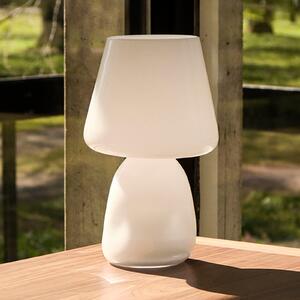 HAY Apollo lampă de masă din sticlă, albă, Alb, Camera de zi / sufragerie, Sticlă, Design