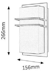 Rabalux Seattle aplica exterior 1x11 W crom 8229