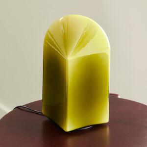 HAY Parade Lampă de masă cu LED verde mușchi înălțime 24 cm, reglabil, Verde, Camera de zi / sufragerie, Sticlă, Design