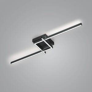 Knapstein Plafonieră cu LED Frida, 112x30cm, negru, reglabil, Negru, Camera de zi / sufragerie, Metal, Modern, Plafon cu flacără multiplă